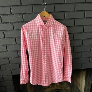 Calibrate Checkered Pink Button Down